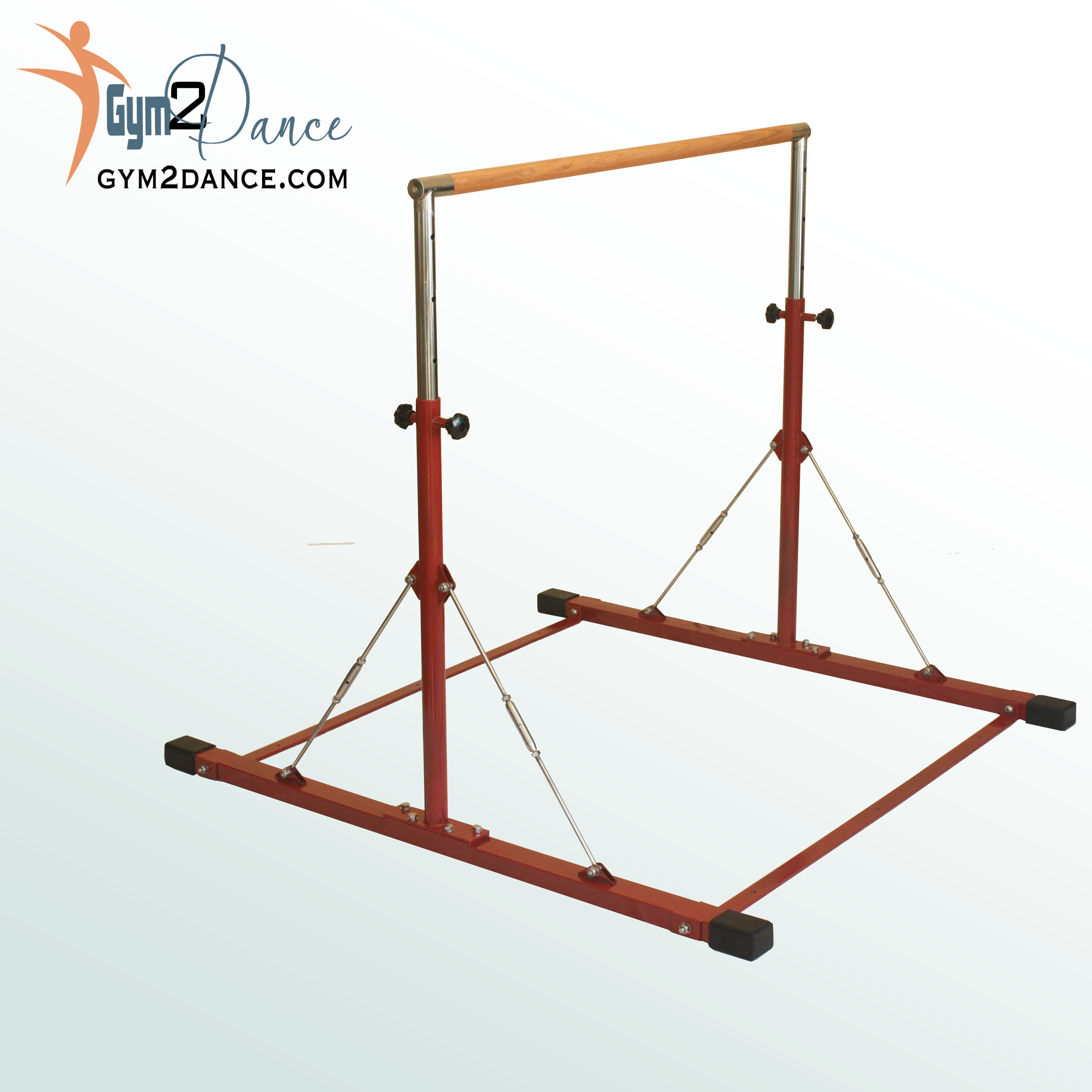 Adjustable Gymnastics Bar (Model LE) Color: Brick Red